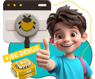Тестирование & Vibe Debug. Охотники за багами - КИБЕРшкола программирования для детей, компьютерные курсы для школьников, начинающих и подростков - KIBERone г. Иркутск